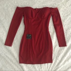 NWT Nasty Gal Red Sweetheart Mini Dress